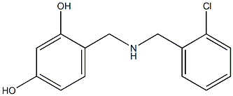 4-({[(2-chlorophenyl)methyl]amino}methyl)benzene-1,3-diol Struktur