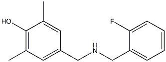 4-({[(2-fluorophenyl)methyl]amino}methyl)-2,6-dimethylphenol Struktur