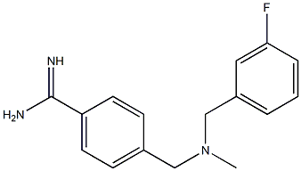 4-({[(3-fluorophenyl)methyl](methyl)amino}methyl)benzene-1-carboximidamide,,结构式