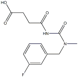 4-({[(3-fluorophenyl)methyl](methyl)carbamoyl}amino)-4-oxobutanoic acid 结构式