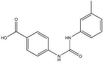 4-({[(3-methylphenyl)amino]carbonyl}amino)benzoic acid 化学構造式