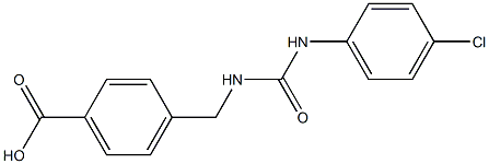 4-({[(4-chlorophenyl)carbamoyl]amino}methyl)benzoic acid 化学構造式