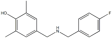 4-({[(4-fluorophenyl)methyl]amino}methyl)-2,6-dimethylphenol Struktur