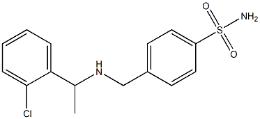 4-({[1-(2-chlorophenyl)ethyl]amino}methyl)benzene-1-sulfonamide,,结构式