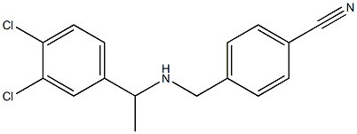 4-({[1-(3,4-dichlorophenyl)ethyl]amino}methyl)benzonitrile Structure