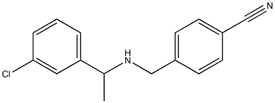 4-({[1-(3-chlorophenyl)ethyl]amino}methyl)benzonitrile Structure