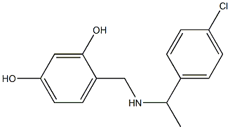 4-({[1-(4-chlorophenyl)ethyl]amino}methyl)benzene-1,3-diol,,结构式