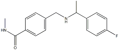 4-({[1-(4-fluorophenyl)ethyl]amino}methyl)-N-methylbenzamide Struktur