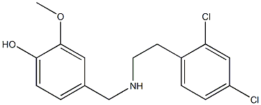 4-({[2-(2,4-dichlorophenyl)ethyl]amino}methyl)-2-methoxyphenol 化学構造式