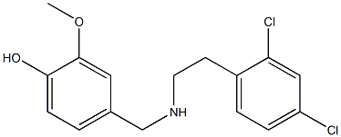 4-({[2-(2,4-dichlorophenyl)ethyl]amino}methyl)-2-methoxyphenol,,结构式