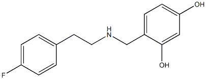 4-({[2-(4-fluorophenyl)ethyl]amino}methyl)benzene-1,3-diol 结构式
