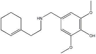 4-({[2-(cyclohex-1-en-1-yl)ethyl]amino}methyl)-2,6-dimethoxyphenol,,结构式