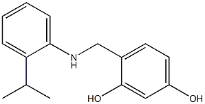 4-({[2-(propan-2-yl)phenyl]amino}methyl)benzene-1,3-diol Struktur