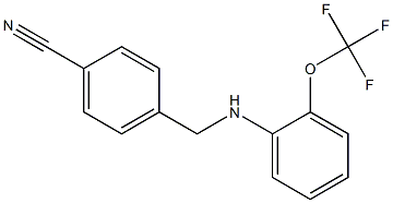 4-({[2-(trifluoromethoxy)phenyl]amino}methyl)benzonitrile Structure
