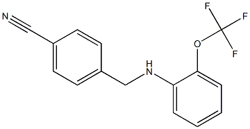 4-({[2-(trifluoromethoxy)phenyl]amino}methyl)benzonitrile Struktur