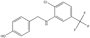 4-({[2-chloro-5-(trifluoromethyl)phenyl]amino}methyl)phenol Structure