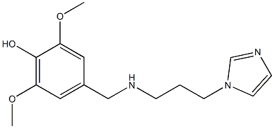 4-({[3-(1H-imidazol-1-yl)propyl]amino}methyl)-2,6-dimethoxyphenol Struktur