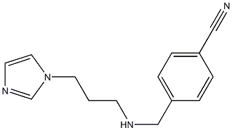 4-({[3-(1H-imidazol-1-yl)propyl]amino}methyl)benzonitrile Structure