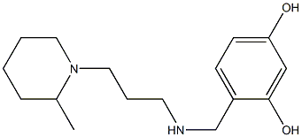 4-({[3-(2-methylpiperidin-1-yl)propyl]amino}methyl)benzene-1,3-diol Struktur