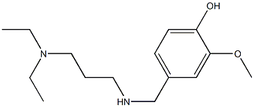 4-({[3-(diethylamino)propyl]amino}methyl)-2-methoxyphenol Struktur