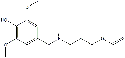 4-({[3-(ethenyloxy)propyl]amino}methyl)-2,6-dimethoxyphenol Structure