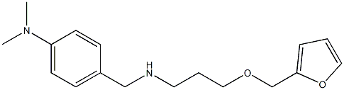 4-({[3-(furan-2-ylmethoxy)propyl]amino}methyl)-N,N-dimethylaniline Struktur