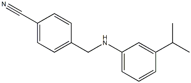 4-({[3-(propan-2-yl)phenyl]amino}methyl)benzonitrile 化学構造式