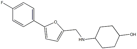 4-({[5-(4-fluorophenyl)furan-2-yl]methyl}amino)cyclohexan-1-ol Structure