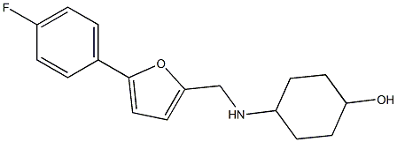 4-({[5-(4-fluorophenyl)furan-2-yl]methyl}amino)cyclohexan-1-ol,,结构式