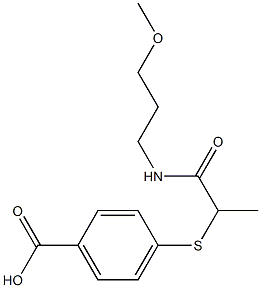 4-({1-[(3-methoxypropyl)carbamoyl]ethyl}sulfanyl)benzoic acid Structure