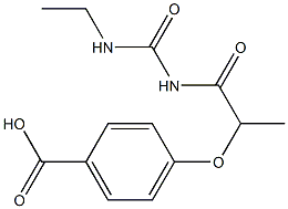 4-({1-[(ethylcarbamoyl)amino]-1-oxopropan-2-yl}oxy)benzoic acid Structure