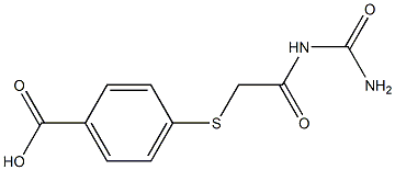 4-({2-[(aminocarbonyl)amino]-2-oxoethyl}thio)benzoic acid Structure