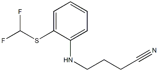 4-({2-[(difluoromethyl)sulfanyl]phenyl}amino)butanenitrile 结构式