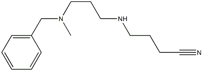 4-({3-[benzyl(methyl)amino]propyl}amino)butanenitrile 化学構造式