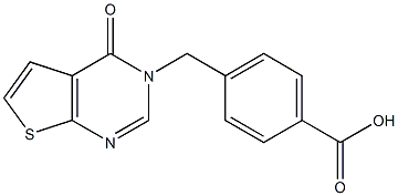 4-({4-oxo-3H,4H-thieno[2,3-d]pyrimidin-3-yl}methyl)benzoic acid 结构式