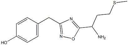 4-({5-[1-amino-3-(methylsulfanyl)propyl]-1,2,4-oxadiazol-3-yl}methyl)phenol|