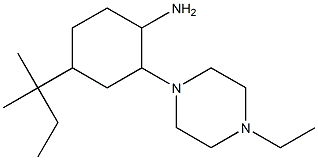 4-(1,1-Dimethyl-propyl)-2-(4-ethyl-piperazin-1-yl)-cyclohexylamine 结构式