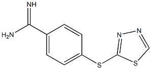 4-(1,3,4-thiadiazol-2-ylsulfanyl)benzene-1-carboximidamide,,结构式