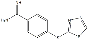 4-(1,3,4-thiadiazol-2-ylsulfanyl)benzene-1-carboximidamide Struktur