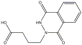 4-(1,4-dioxo-1,2,3,4-tetrahydrophthalazin-2-yl)butanoic acid 化学構造式