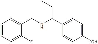 4-(1-{[(2-fluorophenyl)methyl]amino}propyl)phenol 化学構造式