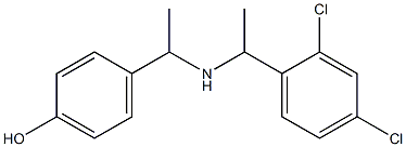 4-(1-{[1-(2,4-dichlorophenyl)ethyl]amino}ethyl)phenol 结构式