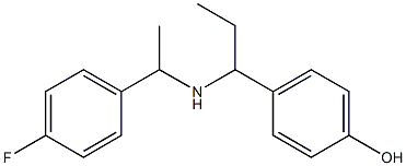 4-(1-{[1-(4-fluorophenyl)ethyl]amino}propyl)phenol 结构式