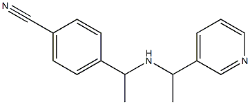 4-(1-{[1-(pyridin-3-yl)ethyl]amino}ethyl)benzonitrile Structure