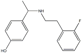 4-(1-{[2-(2-fluorophenyl)ethyl]amino}ethyl)phenol Structure