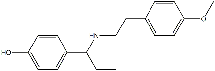 4-(1-{[2-(4-methoxyphenyl)ethyl]amino}propyl)phenol Structure