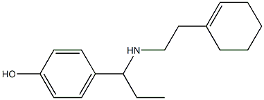 4-(1-{[2-(cyclohex-1-en-1-yl)ethyl]amino}propyl)phenol Struktur