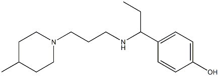 4-(1-{[3-(4-methylpiperidin-1-yl)propyl]amino}propyl)phenol Structure