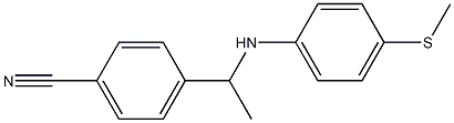 4-(1-{[4-(methylsulfanyl)phenyl]amino}ethyl)benzonitrile Structure