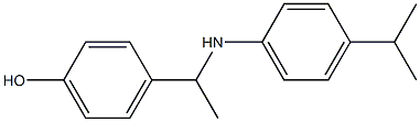 4-(1-{[4-(propan-2-yl)phenyl]amino}ethyl)phenol 化学構造式